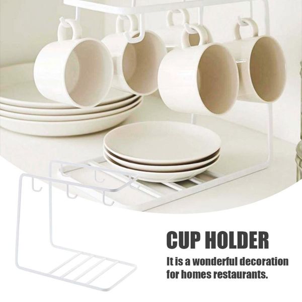 

hooks & rails deskstorage drying rack standing save space metal cabinet universal durable home decor kitchen with 6 cup holder