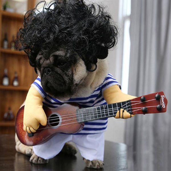 

dog apparel pet guitar clothes guitarist dressing costume fancy dress cosplay party