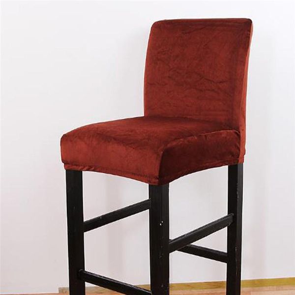

lellen pure color stretch bar chair cover seat covers slipcover el banquet dining housse de chaise armchair christmas home