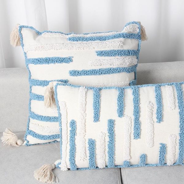 

cushion/decorative pillow cushion cover decorative sofa covers 45*45/30*50cm embroidered blue and white pillowcase for living room home deco