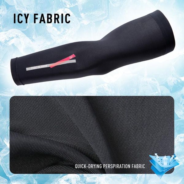 

santic summer cyling arm sleeves bicycle breathable sun protection perspiration cool asian size 0p062 elbow & knee pads, Black;gray