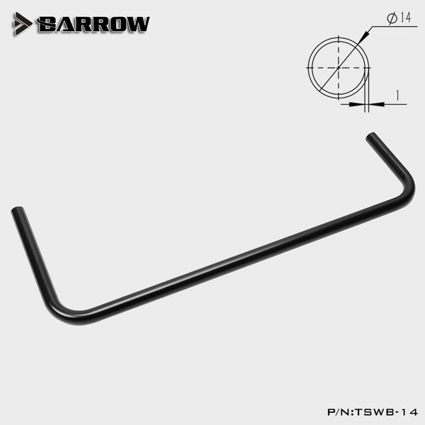 

barrow pc water cooling 14mm double 90Â°prebending black metallic -plated copper tube for system tb14-490 tswb-14 fans & coolings