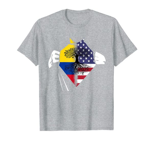 

Super American Colombia Heart USA Colombian Roots T-Shirt, Mainly pictures