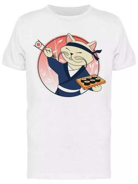 

just a delicios sushi rolls tee men's -image by shutterstock men's t-shirt, White;black