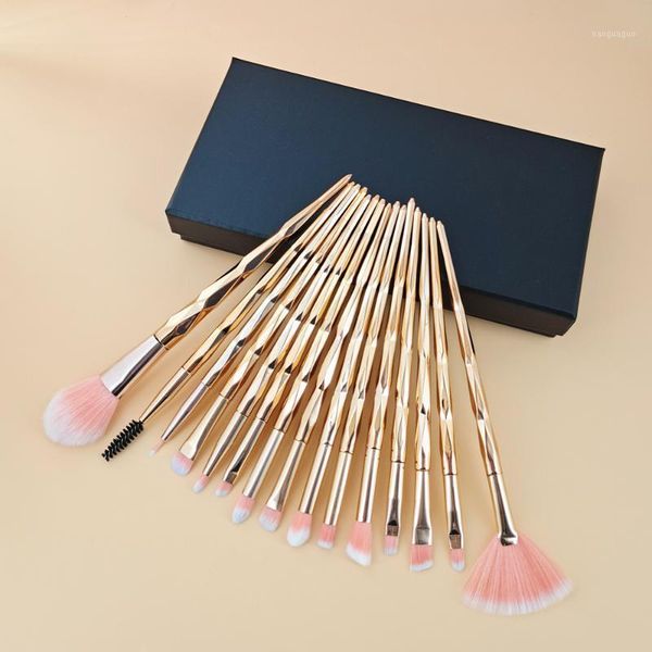 

15pcs diamond makeup brush set cosmetcis blending brushes powder eyeshadow eyebrow eyelash eyeliner beauty make up tools1