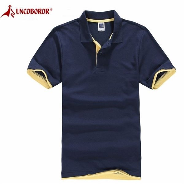 T-shirt da uomo Summer Brand Casual Solid Fitness Cotton T-shirt turn-down T-shirt uomo Maglie Camisa Plus Size 3XL 210714