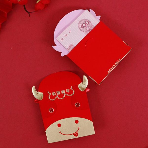 

gift wrap special gifts red packet bag chinese lucky envelopes small year 2021 of the ox cartoon pocket