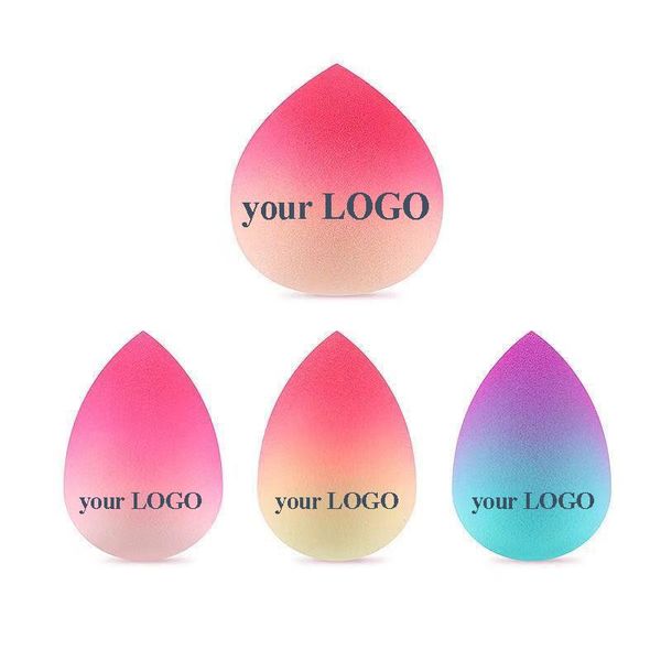 

sponges, applicators & cotton 100pcs print your logo makeup sponge gradient color water drop foundation concealer powder cosmetic puff make