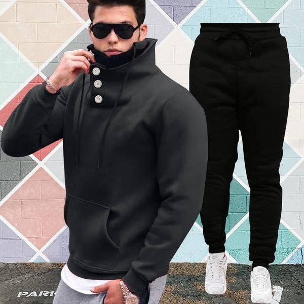 

men's tracksuits 2021 autumn and winter hooded pullover women's casual jacket loose sweater sports fitness trousers suitm-xxxl, Gray