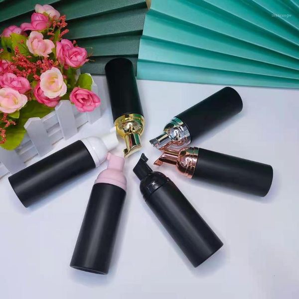 

storage bottles & jars 10pcs plastic foaming bottle soap mousses liquid dispenser froth shampoo lotion bottling black foam wholesale