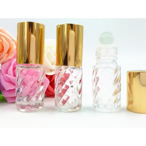 

empty mini glass perfume bottle 4ml roller on refillable promotion makeup containers dc763 storage bottles & jars