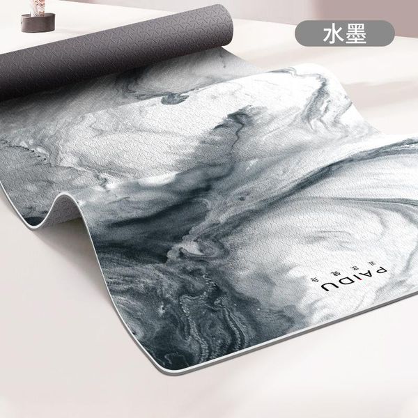 

yoga mats tpe 6mm thick mat ink printing colorful household non-slip fitness high-end widening thickening