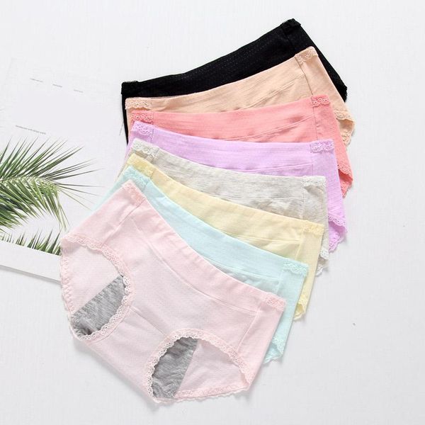 

women's panties comfortable cotton breathable panty mid-waist briefs mid-rise underwear women lace stitching, Black;pink