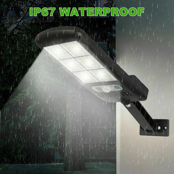 

solar leds street wall light pir motion sensor remote control outdoor garden lamp ip67 waterproof illumination