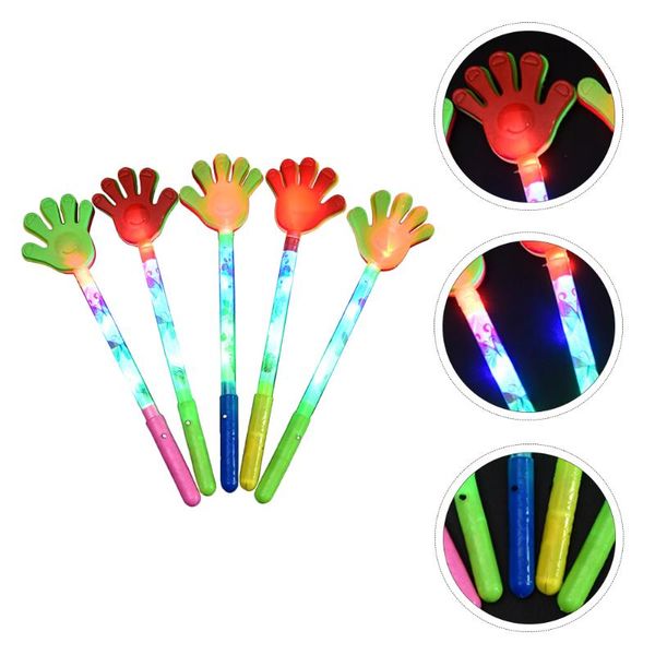 

sweatband 5pcs hand palms clap luminous flash five-finger claps, Yellow;black
