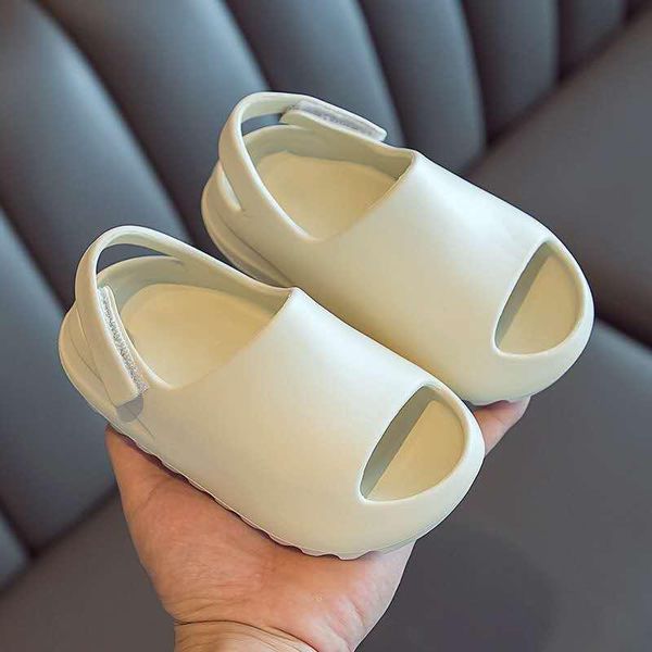 

slipper baby toddler kids adults slip-on fashion sandals boys girls foam beach summer slides bone resinchildren lightweight water shoes, Black;grey