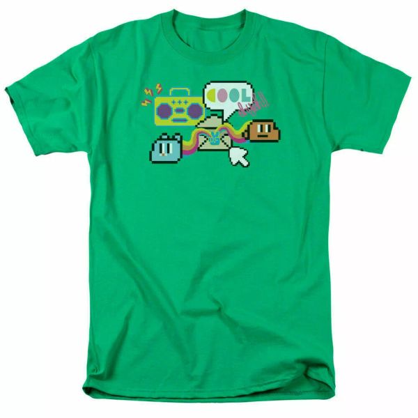 

Amazing World of Gumball Cool Oh Yeah T Shirt Mens Licensed Cartoon Green, White;black