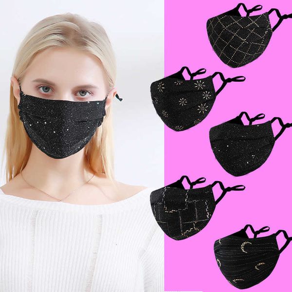 

thickened black gold cotton mask in autumn and winter