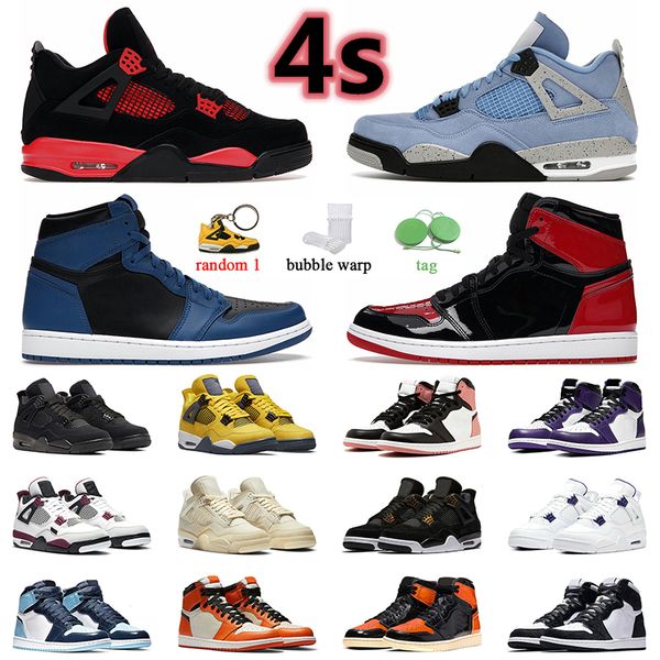 

men shoe basketball shoes sail 4s university blue womens jumpman 4 black cat red thunder white oreo royalty bred mens trainer