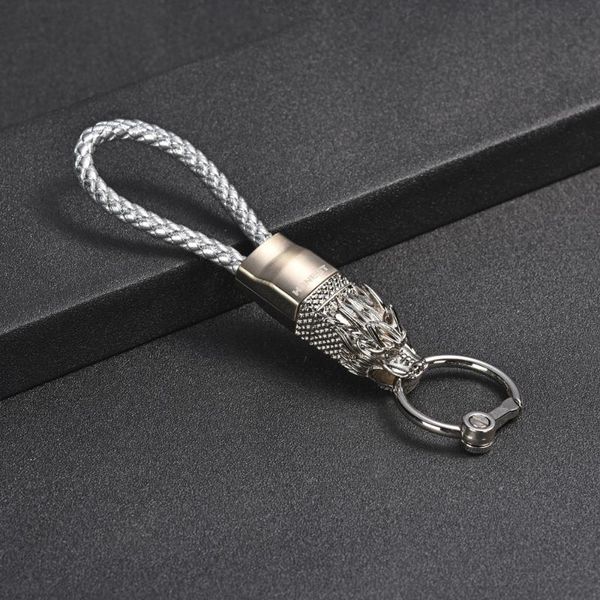 

keychains faucet waist hanging keychain creative metal car woven pendant, Silver