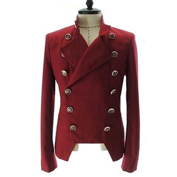 

men's fashion european style double-breasted casual lapel slim suit blazer coat, Black;brown