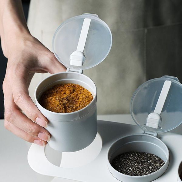 

storage bottles & jars kitchen spice jar with lid spoon set condiment tins salt dressing shakers sugar can cooking box