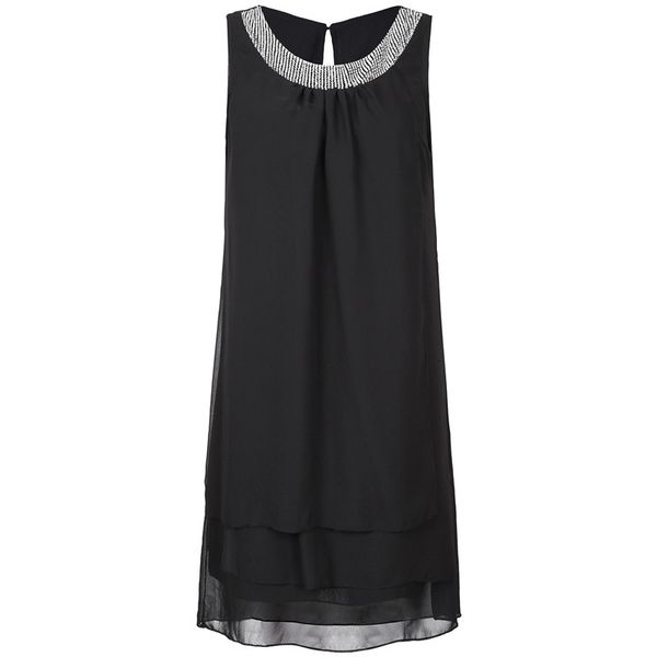 

casual dresses black sequin chiffon summer dress women elegant sleeveless robe ruffles ruched party plus size vestidos boho zpa4, Black;gray