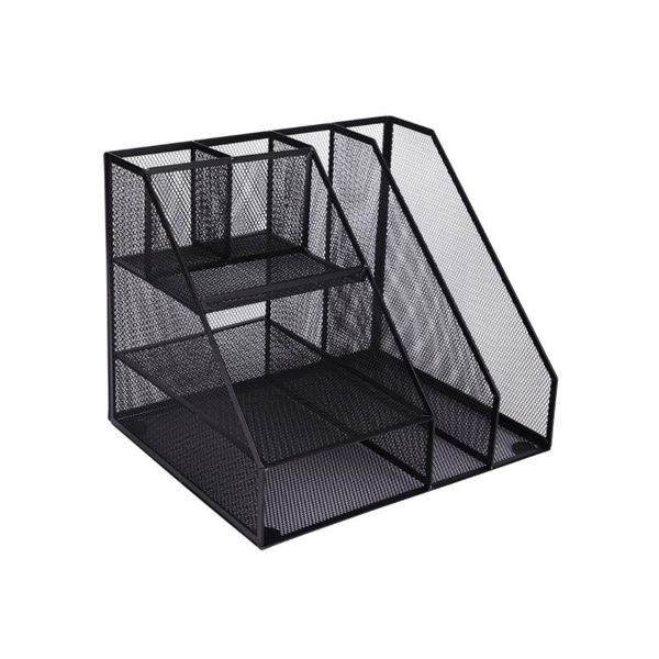 

storage boxes & bins home office deskfile rack organizer sorter black metal mesh