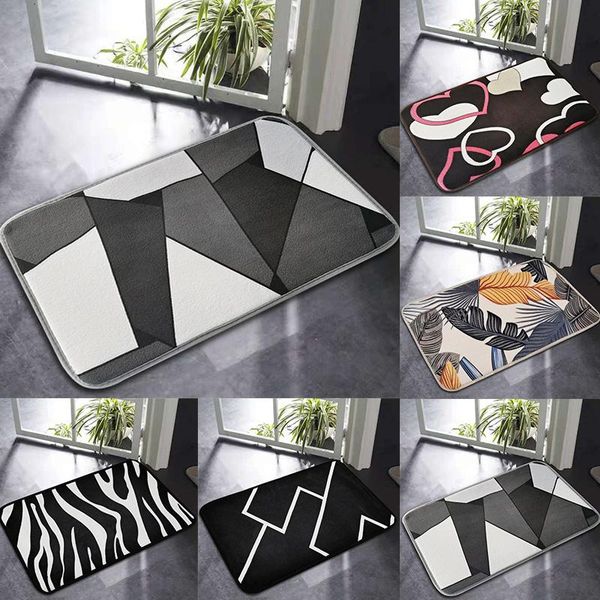 

carpets home printing coral velvet floor mat door kitchen bedroom bathroom