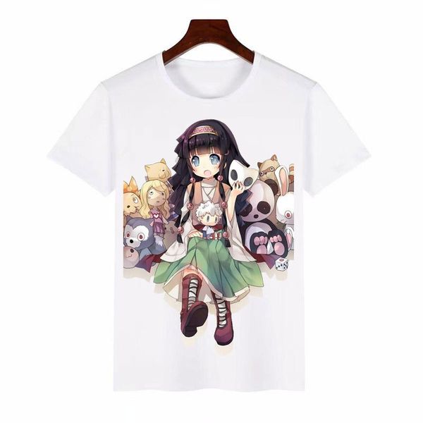 

t-shirt men women short sleeve anime manga kurapika t shirt leisure tees streetwear men's t-shirts, White;black
