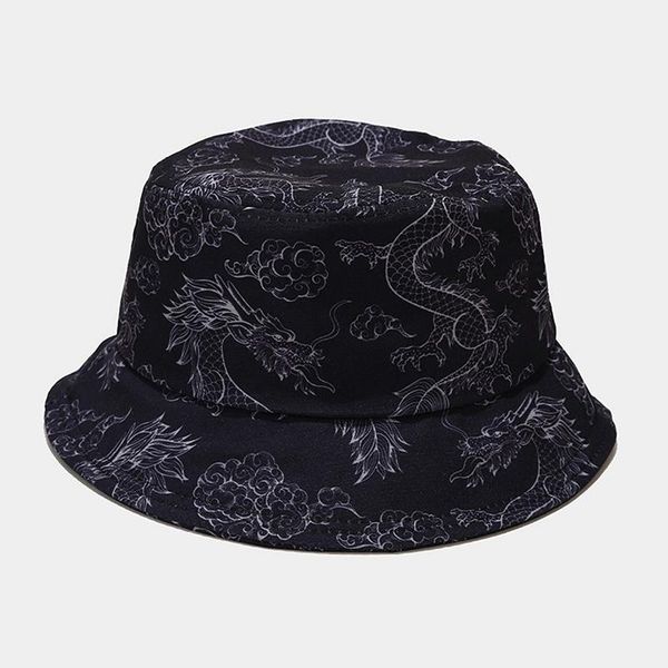 

wide brim hats 2021 women bucket hat butterfly fire cloud print fisherman caps for summer autumn outdoor sun, Blue;gray