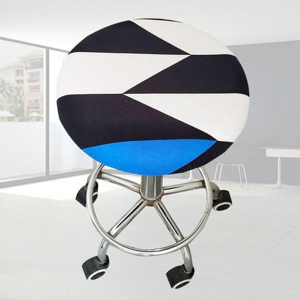 

chair covers meeting round office ornament polyester elastic four seasons slipcover home floral printed soft bar seat stool cover