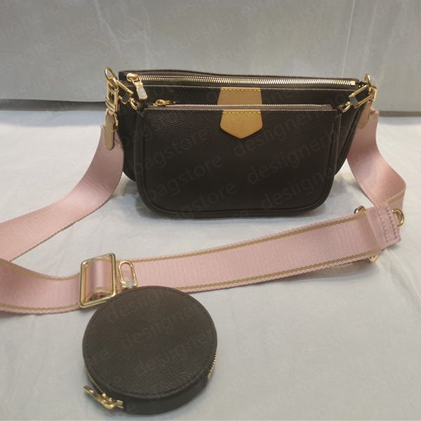 

3-piece luxurys designers bags clutch evening messenger bag crossbody coin purse cluth heckers grid with dustbag super leather embroidered s