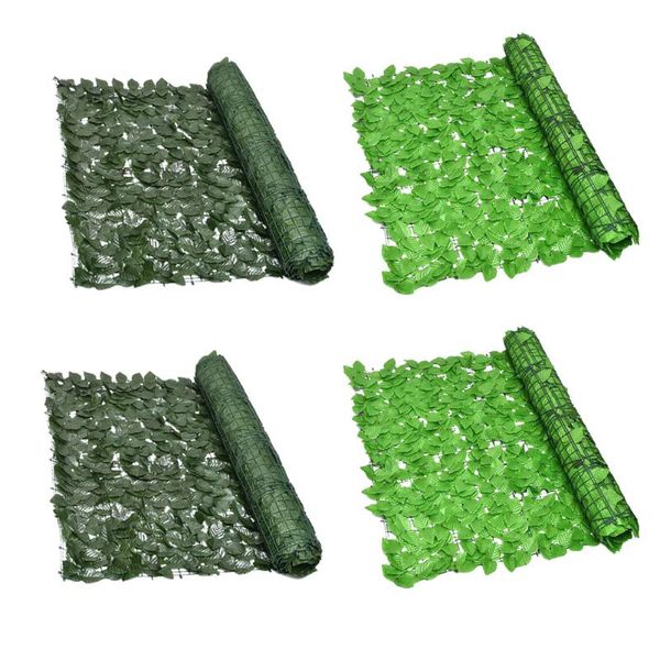 

decorative flowers & wreaths artificial leaf garden fence screening roll faux wall landscaping outdoor backyard balcony privacy