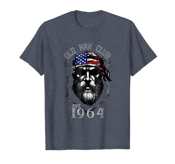 

old man club tshirt old man born in 1964 shirt, White;black