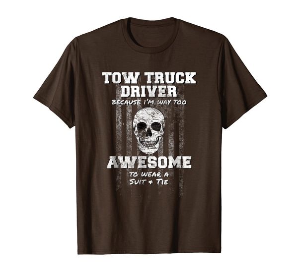 

american funny tow truck driver shirt usa tow operator, White;black