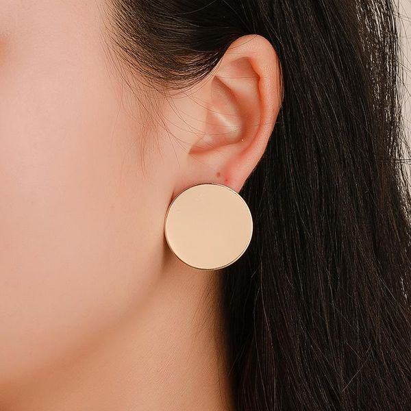 

dangle & chandelier modyle fashion black/gold/silver color metal simple round earrings for woman accessories jewellery