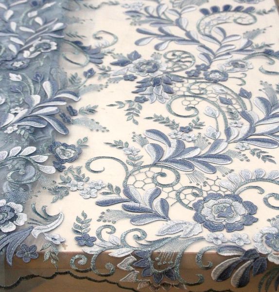 

ribbon latest design embroidered lace fabrics 2021 african french guipure fabric for wedding ml7808, Pink;blue