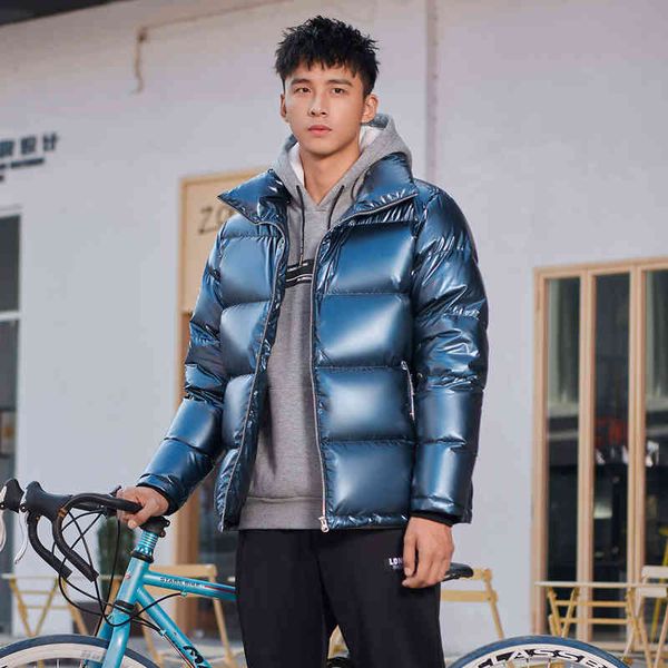 

umark men's thickened down warm winter puffer et snow coat, Black;white