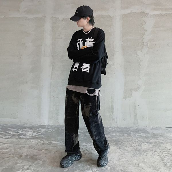 

jeans spring 2021 waist high straight-line female brim pants, Blue