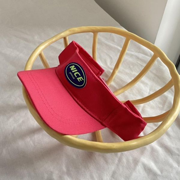 

caps & hats baby boys and girls summer sun hat children's color cloth label sunscreen neutral hollow cap, Yellow