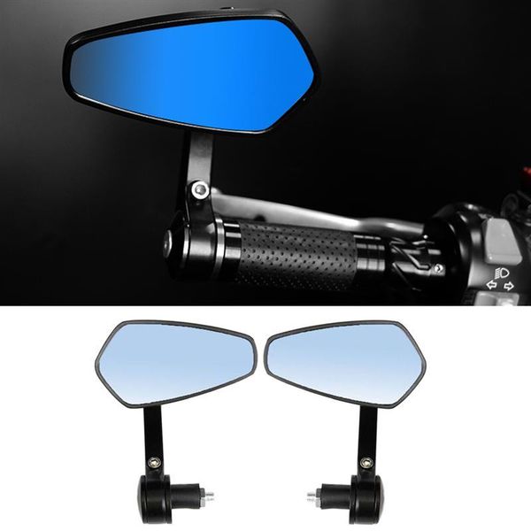 

motorcycle mirrors 1 pair of 7/8" cnc billet aluminum 22 handlebar bar end mount glare rearview sports side