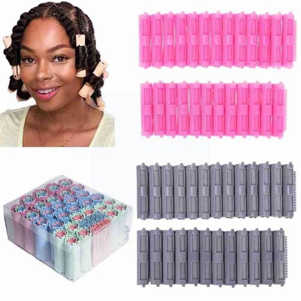 

hair straighteners 25/100pcs/set perm rods kit cold permanent bar styling corn curlers wave rollers plastic fluffy set maker i4p7, Black