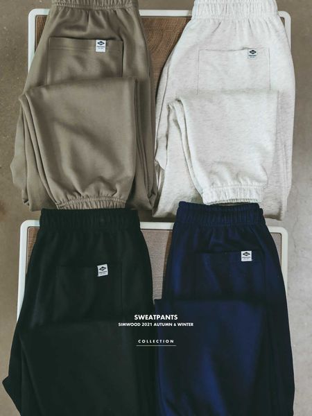 

simwood autumn winter jogger pants men drawstring trousers casual comfortable tracksuits plus size gym pants sj130835 210930, Black