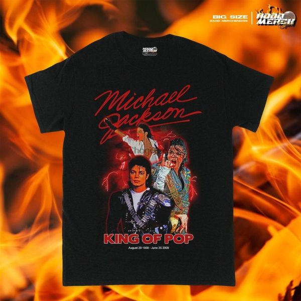 

men's t-shirts vintage michael jackson - king of mj tees, White;black