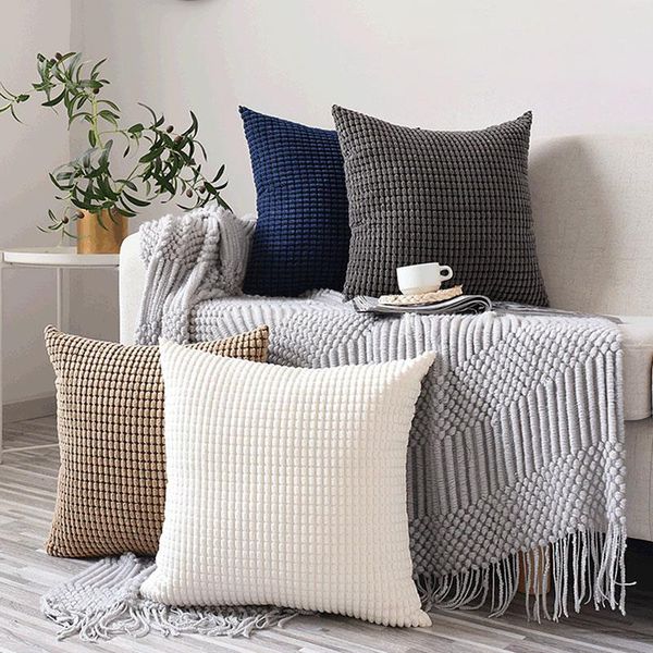 

pillow case 30*50cm velvet pillowcase 45x45cm cushion cover solid color home throw car soft decor