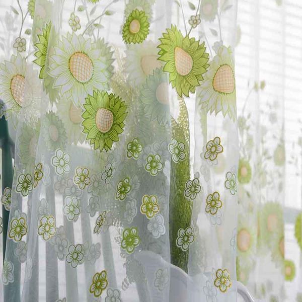 

curtain & drapes 1pc tulle finished product design for europe style living room window balcony kitchen sun-shading home decoration