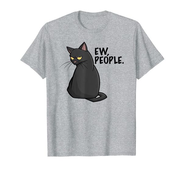

ew people black cat for meowy cat lovers gift t-shirt, White;black