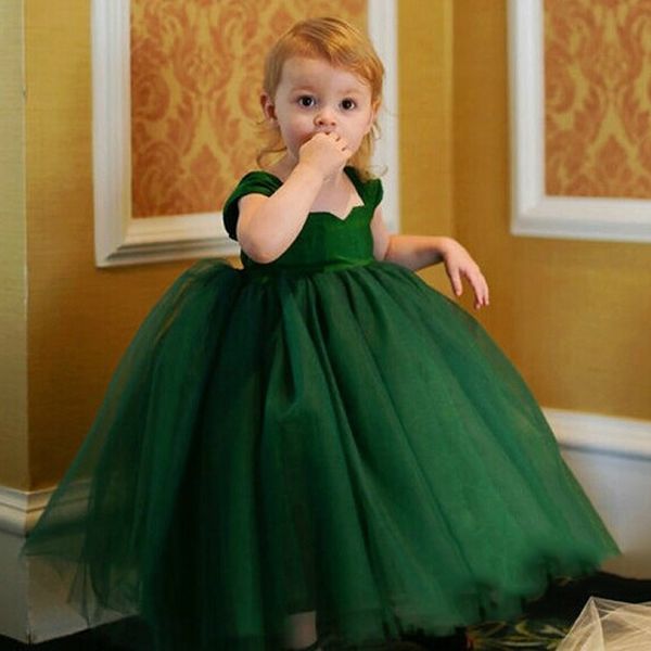 

princess girls' fluffy autumn pgraphy baby flower girl skirt dark green one year old dress, Red;yellow