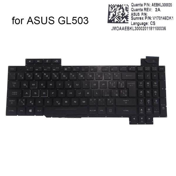 

czech backlit keyboard for asus rog gl503 vm gl503ge gl503vd db74 db71 gl503vs cs notebook keyboards backlight aebkl300020 lapreplacemen